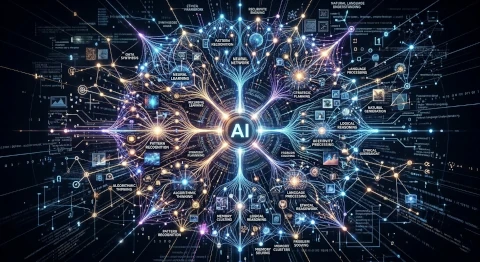 AI neural network visualization